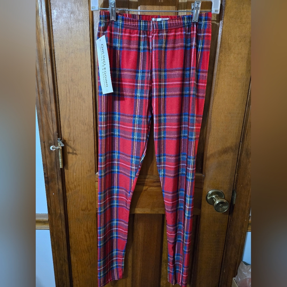 Red Plaid Leggings